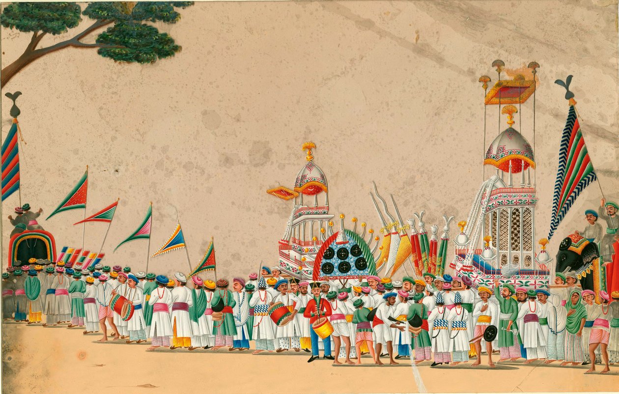Indische Kunst: Prozession von Indian School