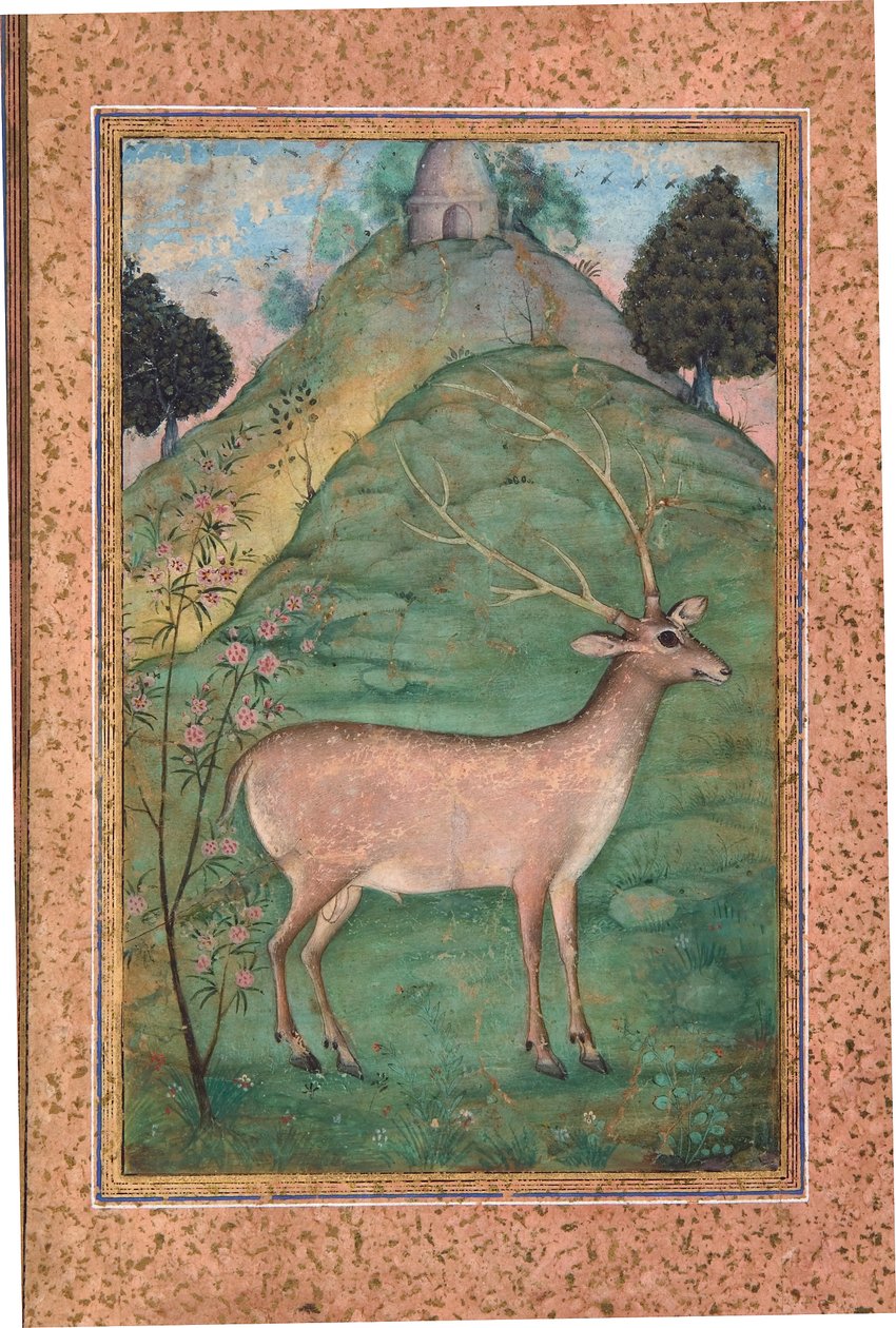 Bock in einer Landschaft, ca. 1595 von Indian School