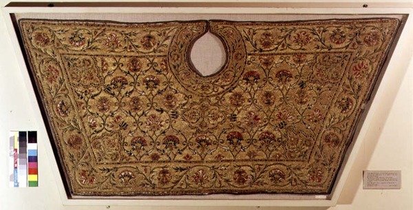 Besticktes Baumwollsatteltuch, Hyderabad, Andhra Pradesh, 17. Jahrhundert von Indian School