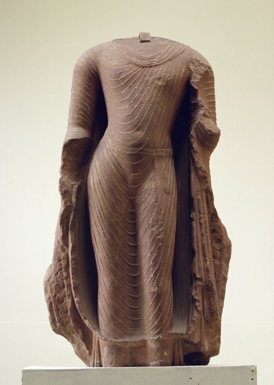 Figur eines stehenden Buddha, Jamalpur, Mathura von Indian School