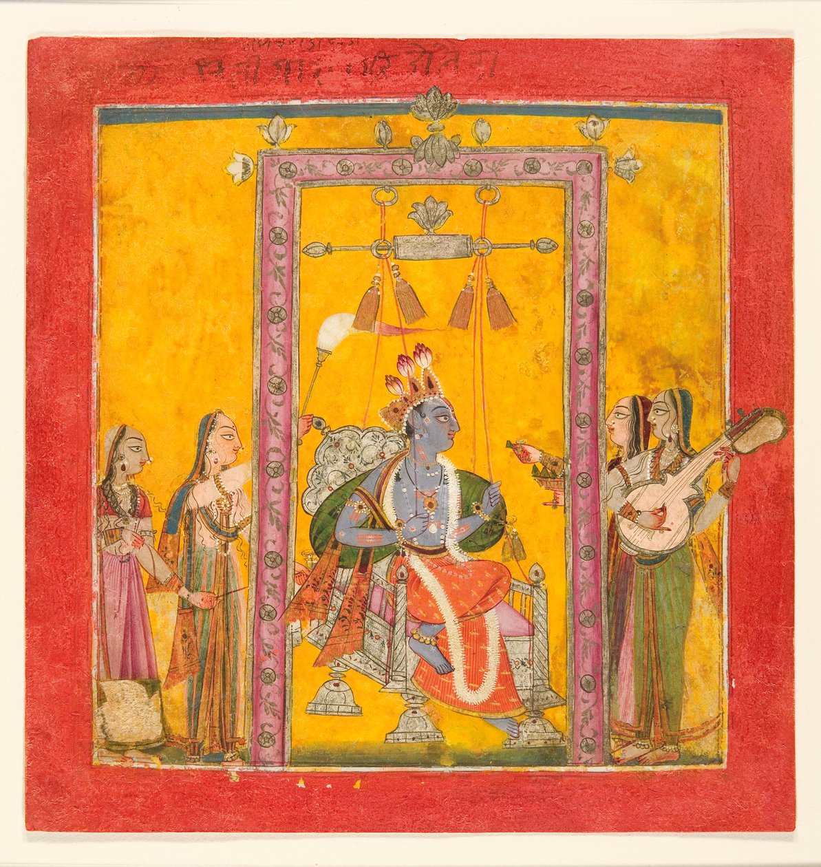 Hindola Raga, ca. 1700 von Indian School