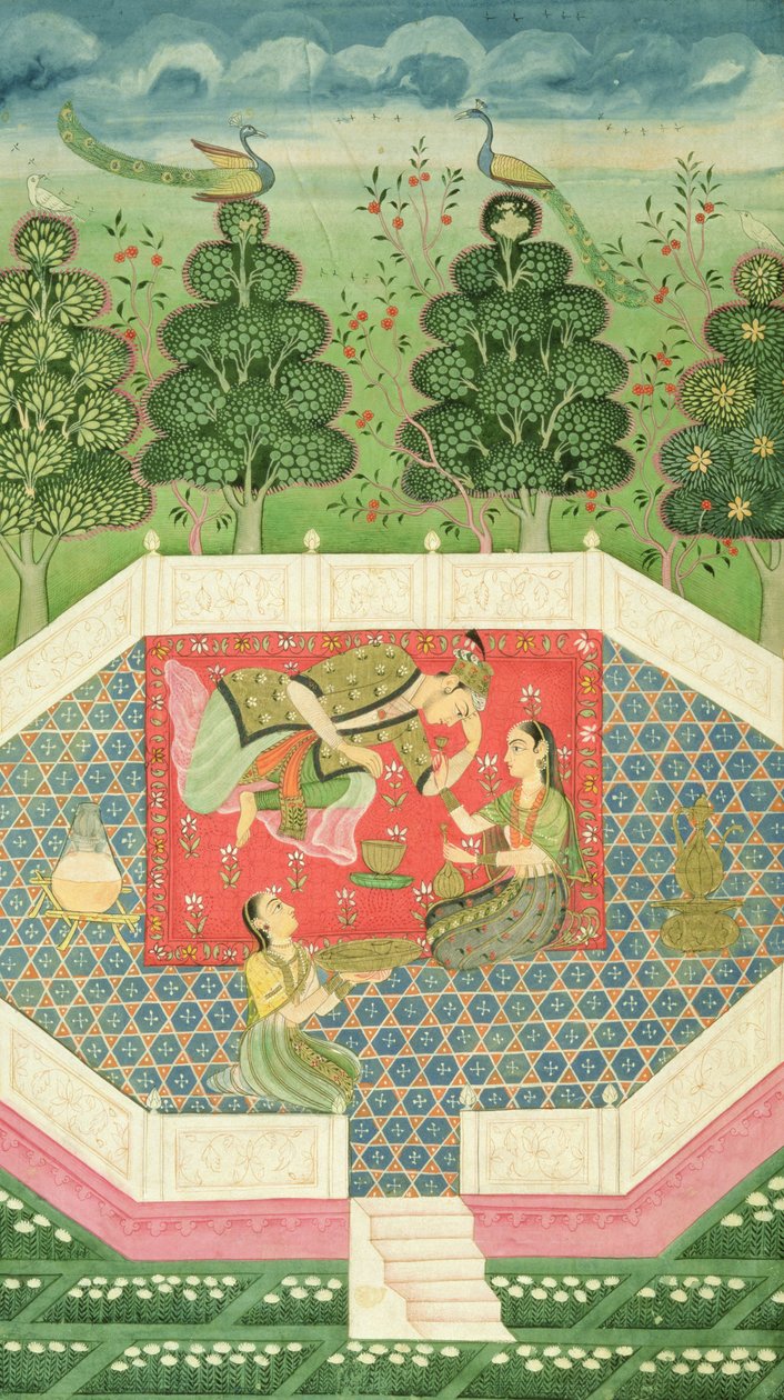 In. 11B.19 Die Königin der Feen unterhält den Prinzen, ca. 1720-30 von Indian School