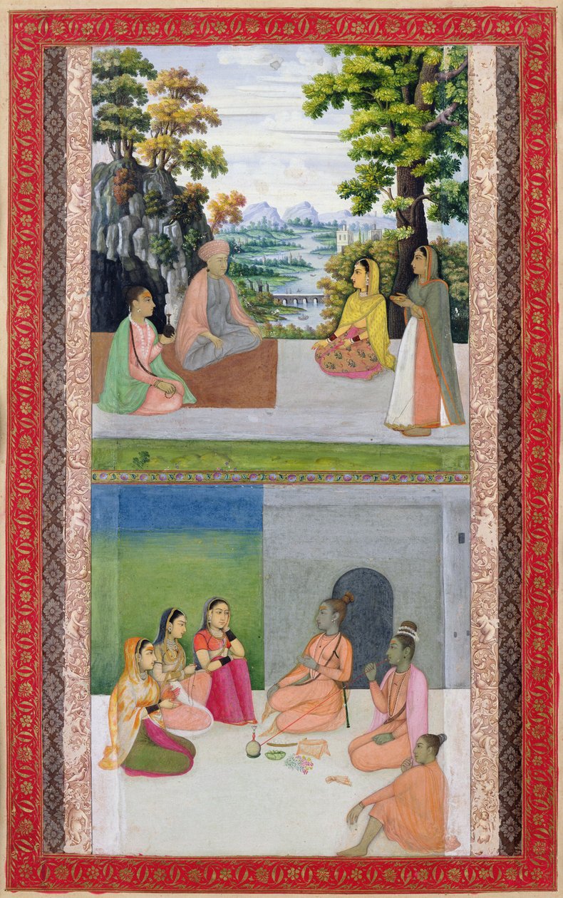 Ms E-14 Mystische Gespräche aus einem Moraqqa von Indian School