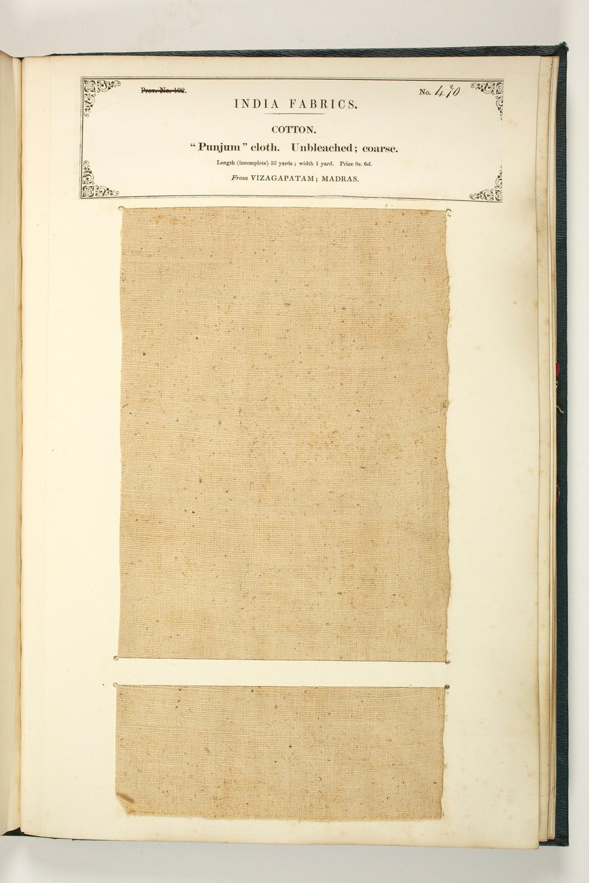 Punjum-Stoff, Vizagapatam, Madras, aus der Sammlung der Textilhersteller Indiens, von John Forbes Watson, veröffentlicht 1866 von Indian School
