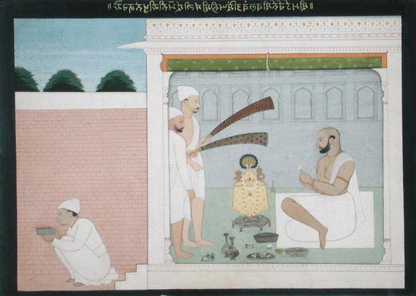 Rajah Bulwant Singh führt Puja durch von Indian School