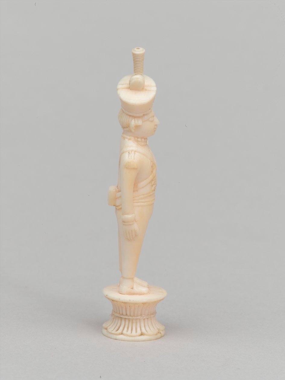 Weißer Bauer, Schachfigur, Indien, ca. 1820 von Indian School