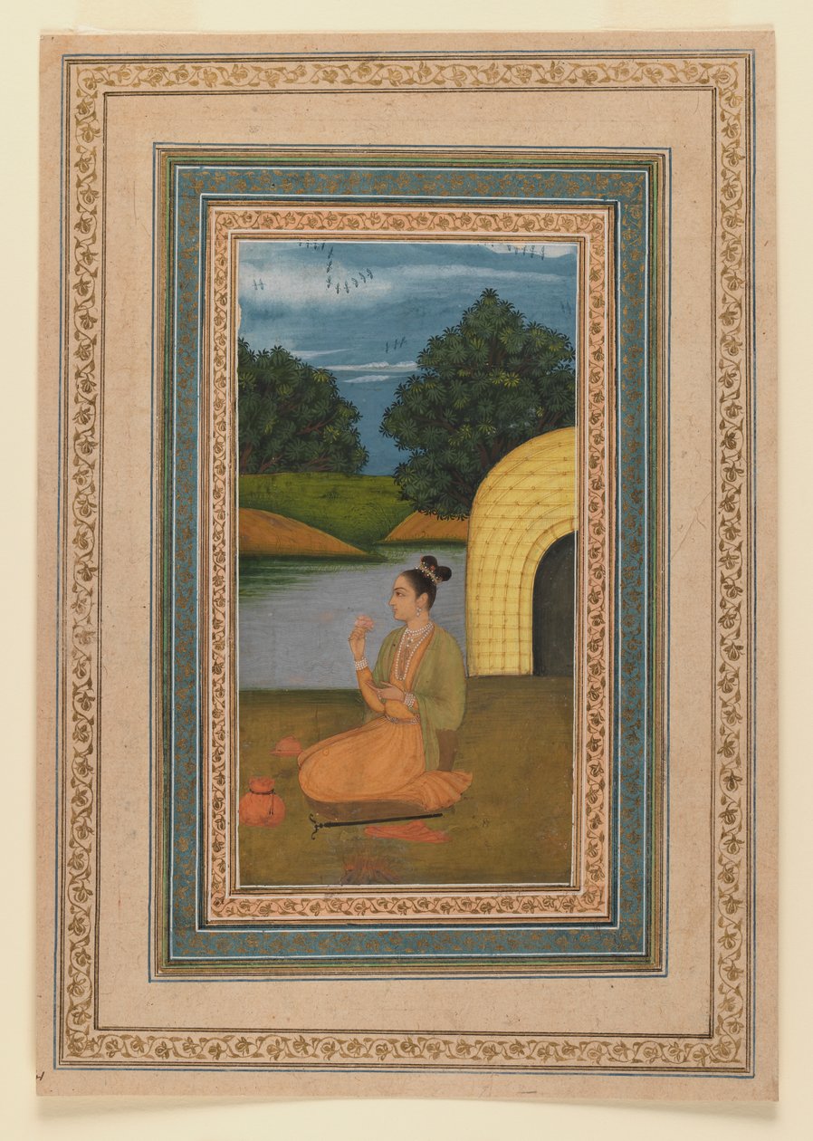 Yogini in einer Landschaft, ca. 1760 von Indian School