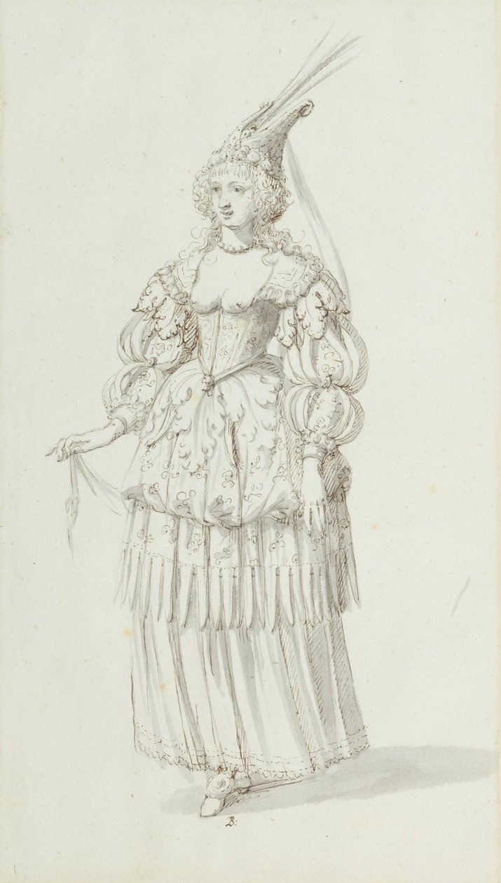 Chloris: alternative Skizze für Henrietta Maria, um 1631 von Inigo Jones