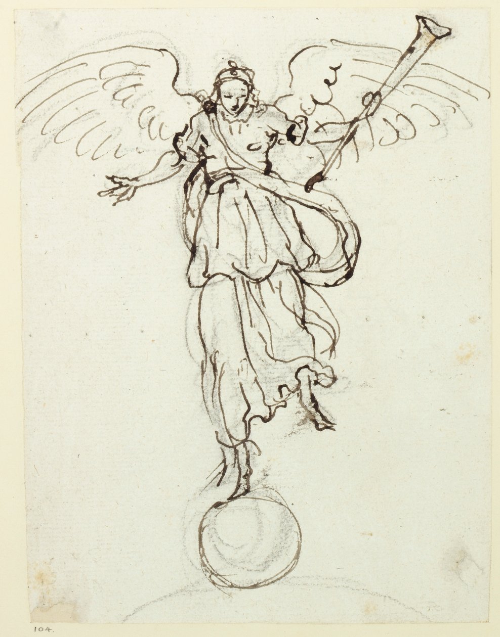 Ruhm, Vorzeichnung, ca. 1631 von Inigo Jones