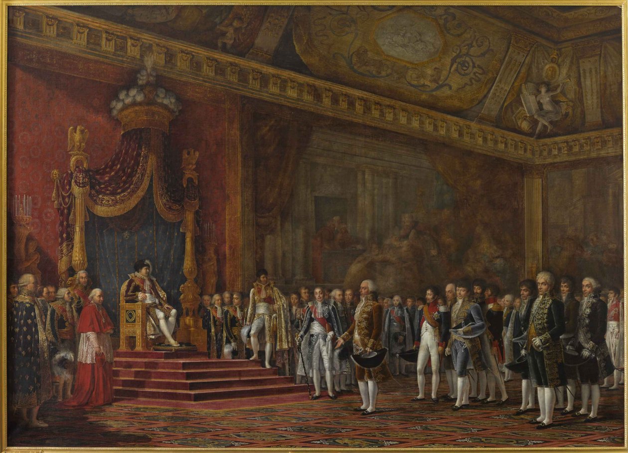 Abordnung des römischen Senats, die Napoleon I. am 16. November 1809 ihre Huldigung darbringt, 1810 von Innocent Louis Goubaud