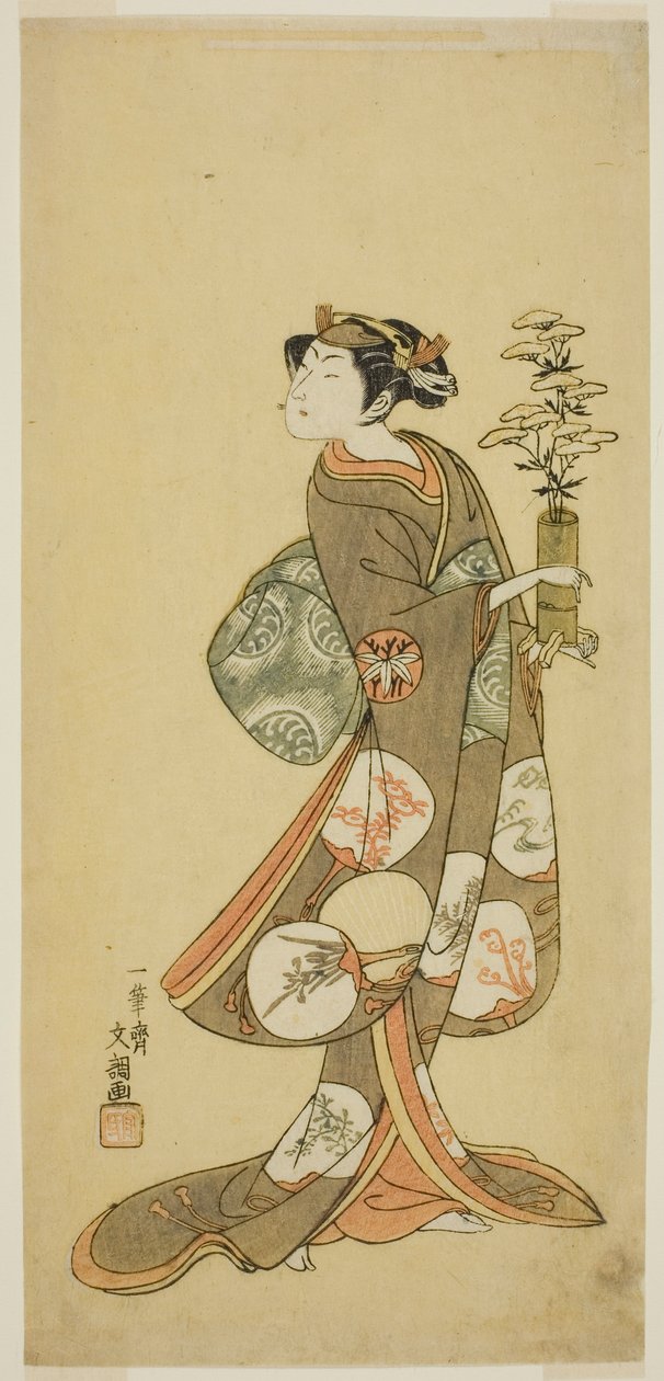 Der Schauspieler Yamashita Kyonosuke I in einer Frauenrolle von Ippitsusai Bunchō