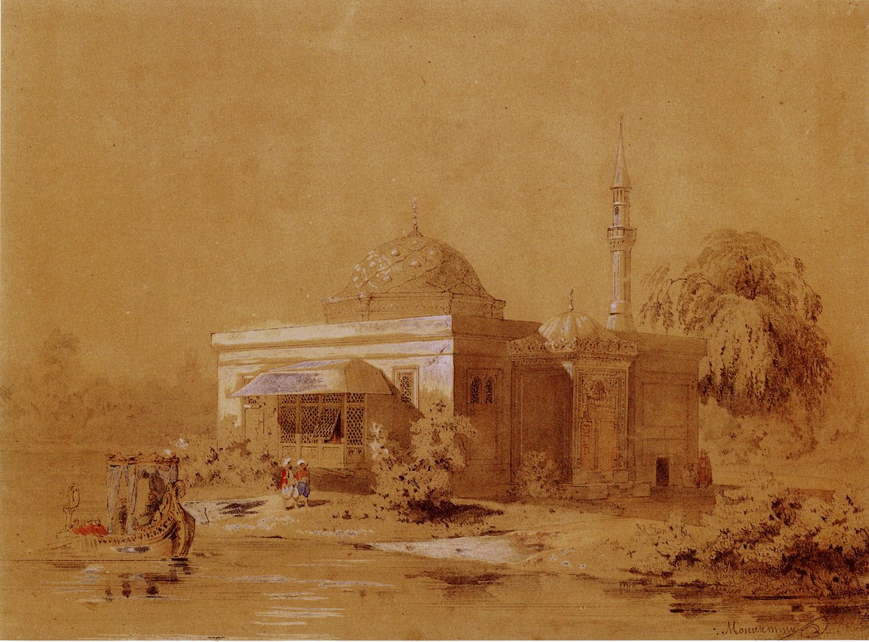 Projekt des Türkischen Bades im Katharinenpark von Zarskoje Selo, um 1850 von Ippolit Antonovich Monighetti