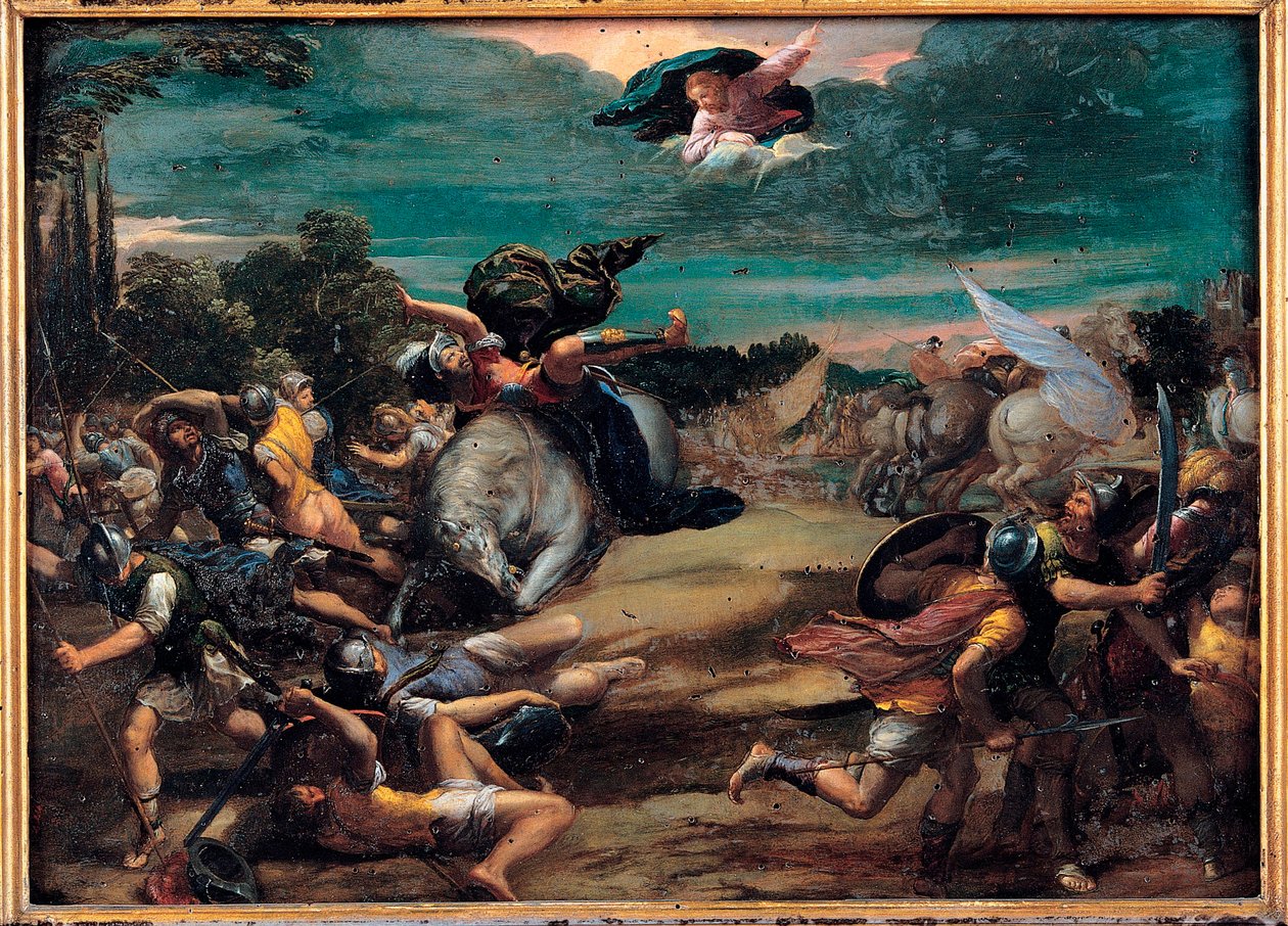 Die Bekehrung auf dem Weg nach Damaskus (Heiliger Paulus) (1590-1595) von Ippolito Scarcella