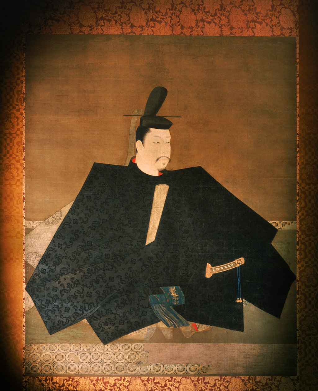 Ein Porträt von Shogun Minamoto Yoritomo in einem buddhistischen Tempel, 2005 (Foto) von Ira Block