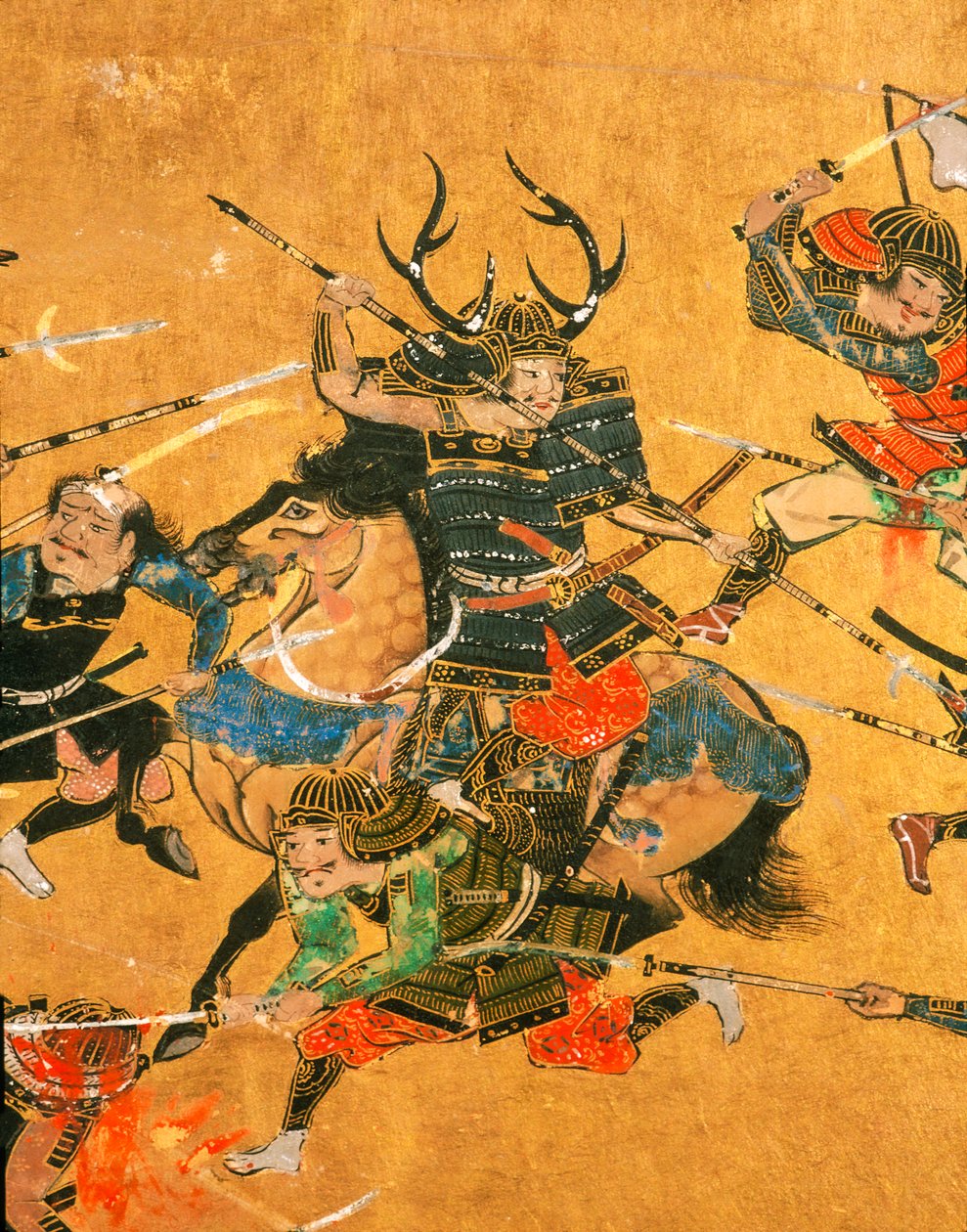 Samurai - 2 Tafeln, die eine Detailansicht der Schlacht von Osaka zeigen von Ira Block