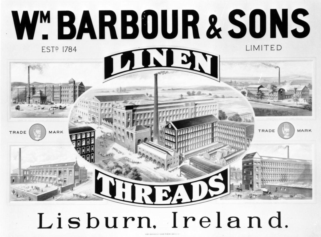 Werbung für Wm. Barbour und Söhne von Irish School