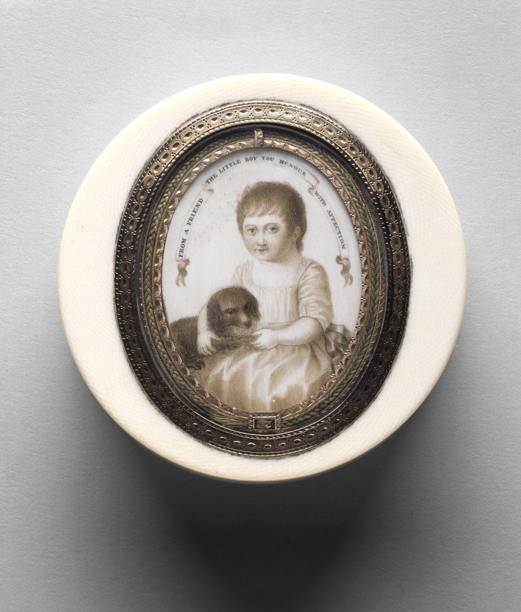 Schachtel mit Porträt eines Jungen, ca. 1790 von Irish School