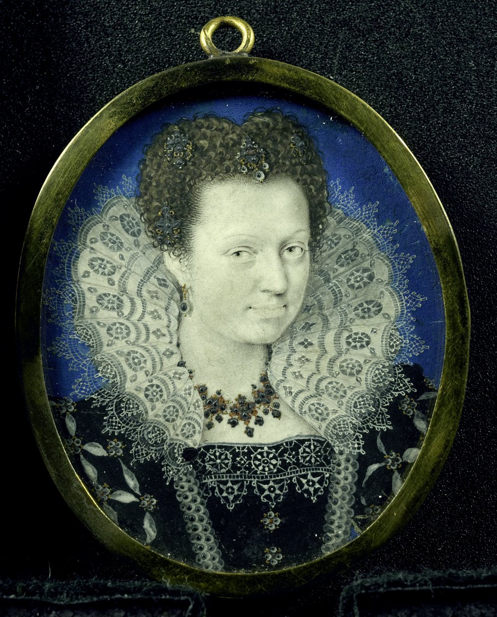 Porträt einer Frau, ca. 1600-17 von Isaac (attr. to) Oliver