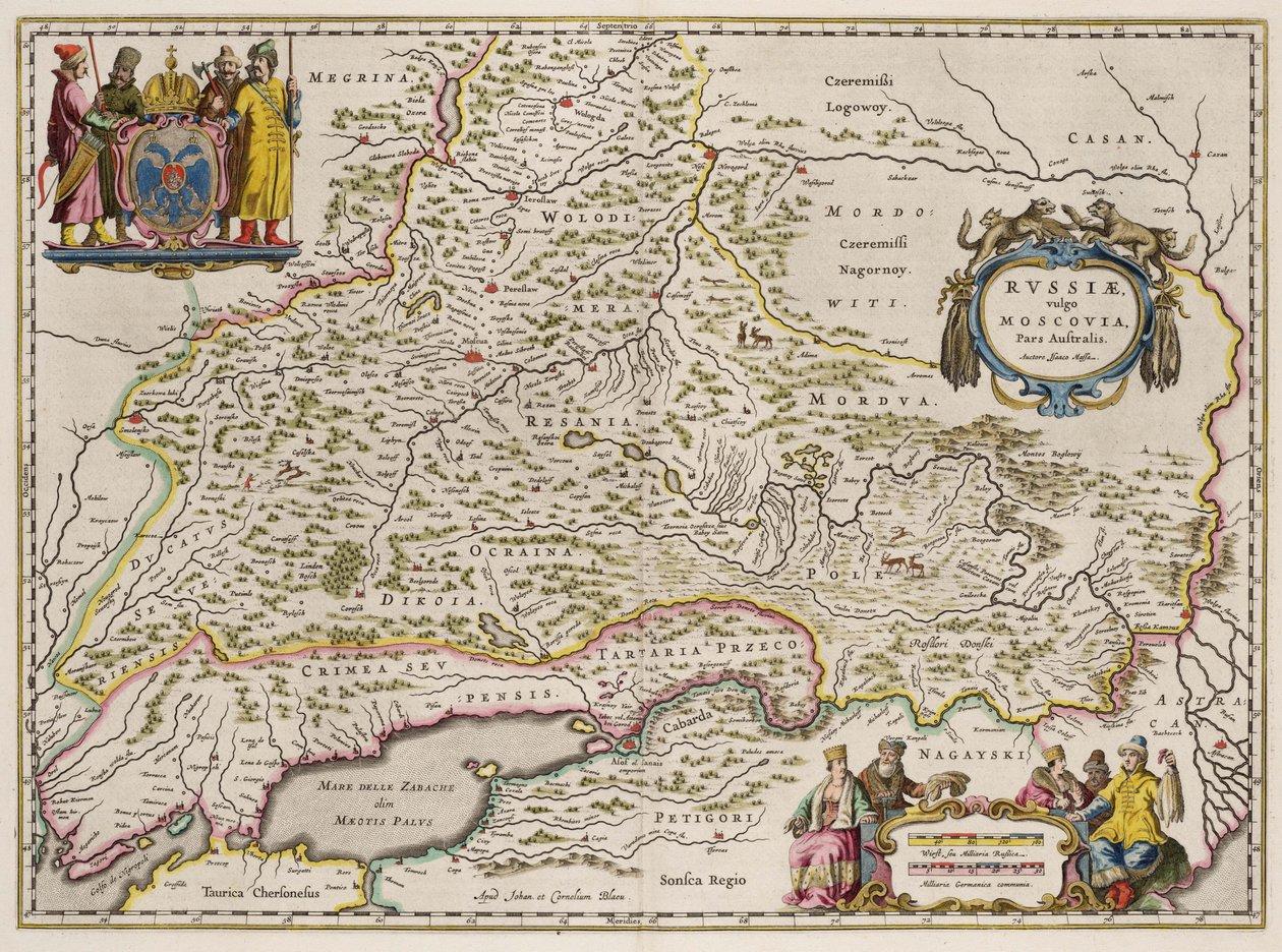 Karte von Südrussland Aus: Partes Septentrionalis et Orientalis, 1664 von Isaac Abrahamsz. Massa