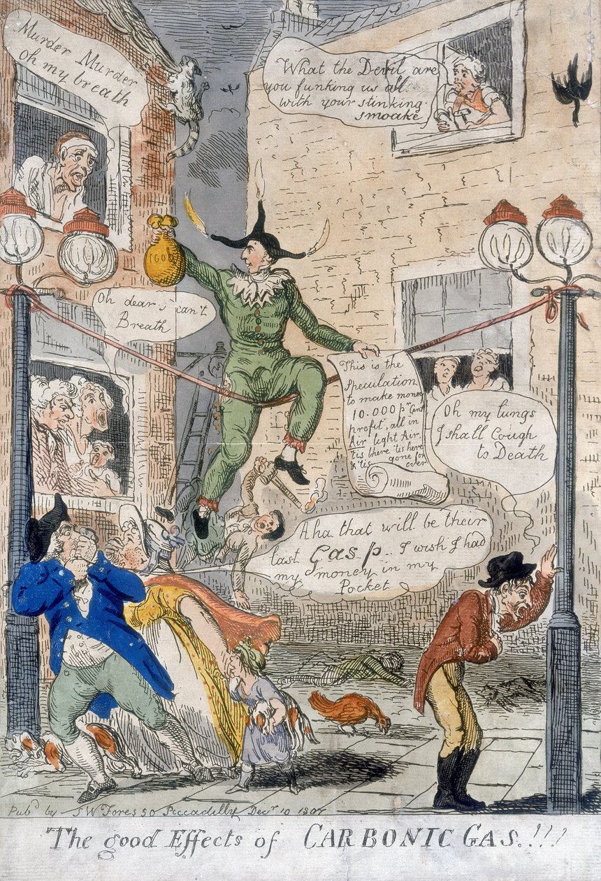 Die guten Wirkungen von Kohlensäure!, 1807 von Isaac Cruikshank