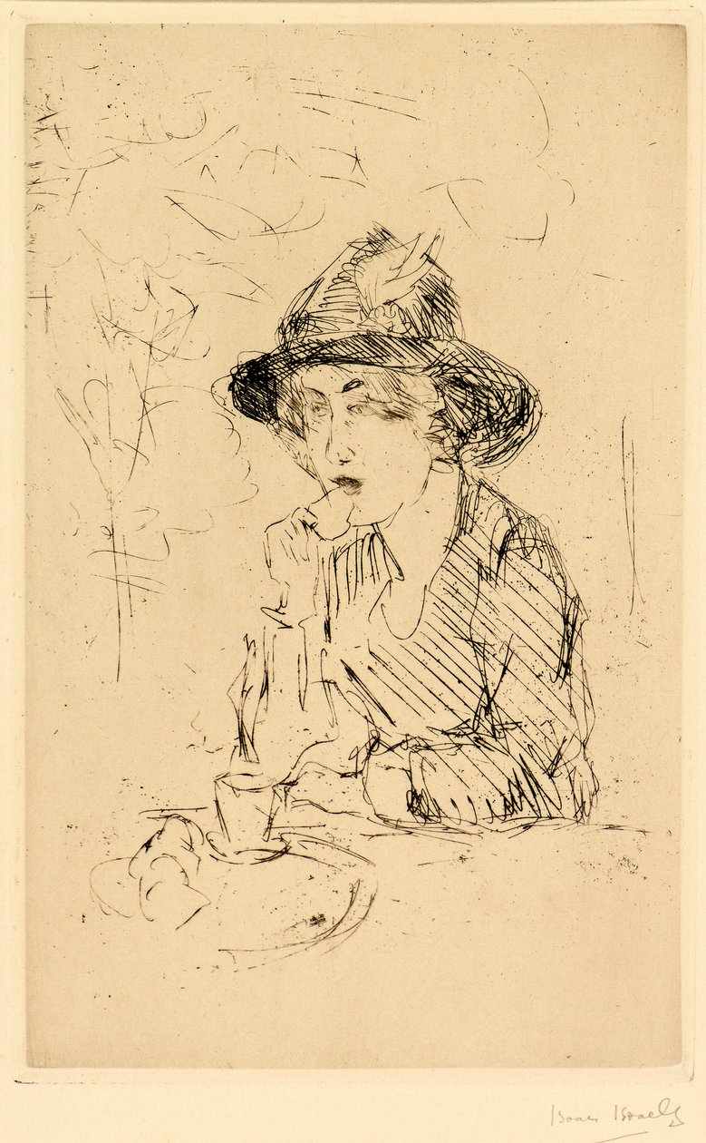 Dame am Frühstückstisch von Isaac Israels