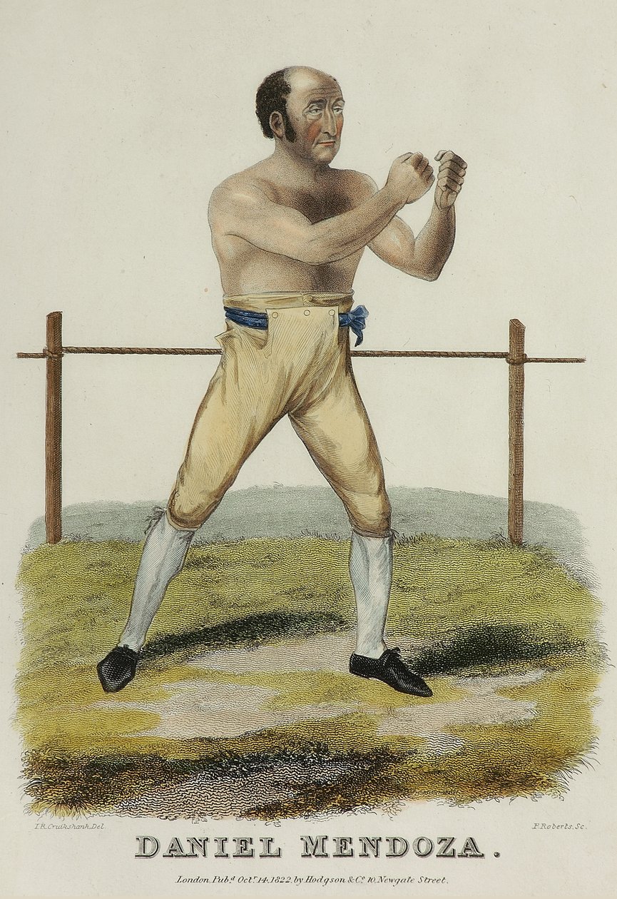 Daniel Mendoza, graviert von P. Roberts, veröffentlicht 1822 von Isaac Robert (after) Cruikshank