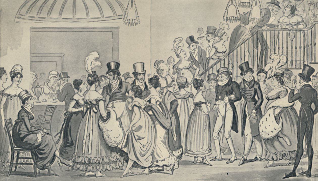 Im Salon von Covent Garden, 1821, 1920 von Isaac, Robert and George Cruikshank