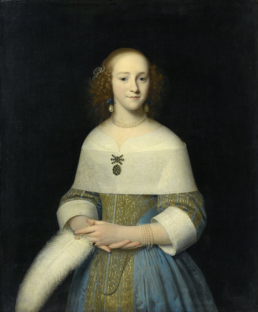 Porträt einer jungen Frau, möglicherweise Susanna Reael, 1656 von Isaack Luttichuys