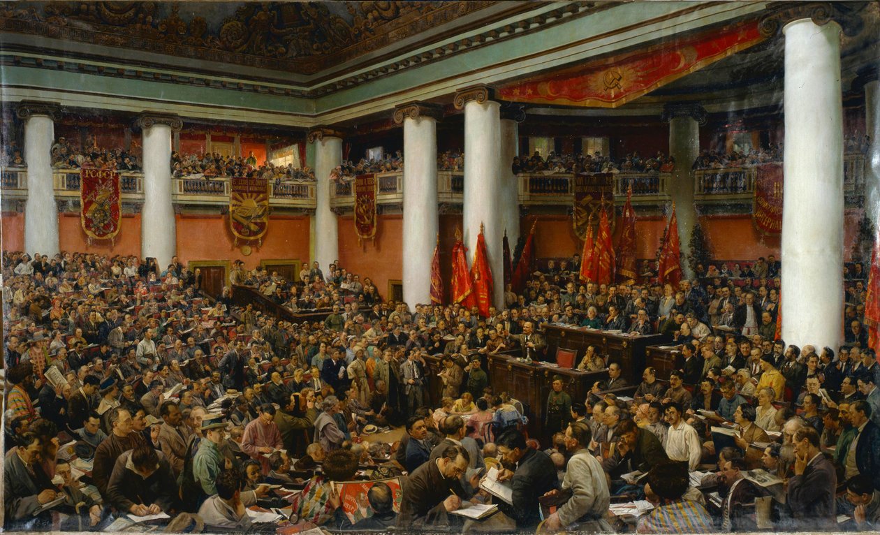Die feierliche Eröffnung des Zweiten Kongresses der Kommunistischen Internationale (Komintern) von Isaak Israilevich Brodsky