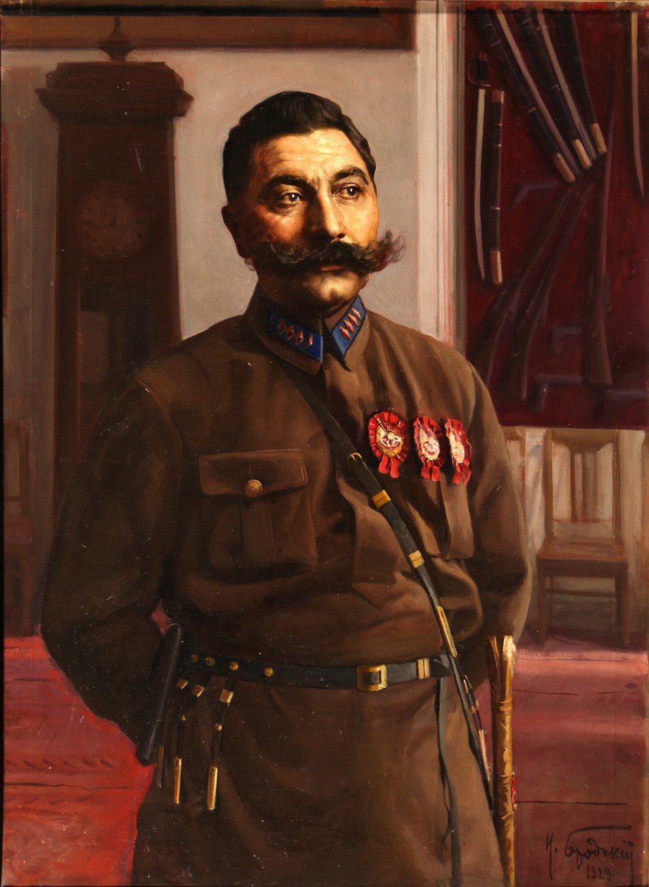 Porträt von Semyon Mikhailovich Budyonny 1883-1973, 1929 von Isaak Israilevich Brodsky