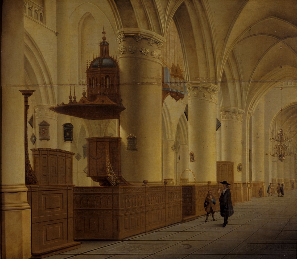 Inneres der St. Bavo in Haarlem von Isaak Nickelen