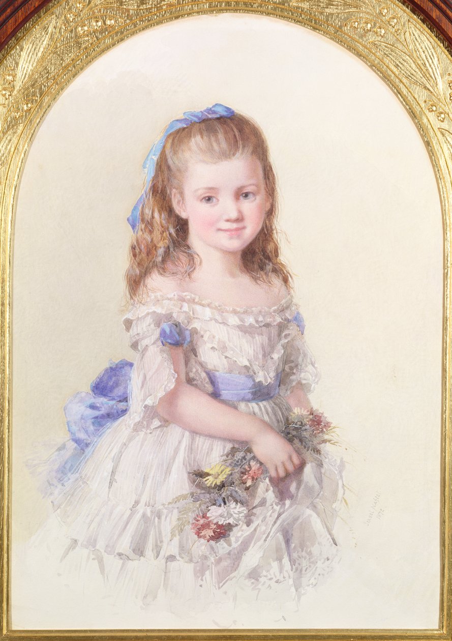 Porträt von Winifred Mary Bombass, zehn Jahre alt, 1872 von Isabel Oakley Naftel