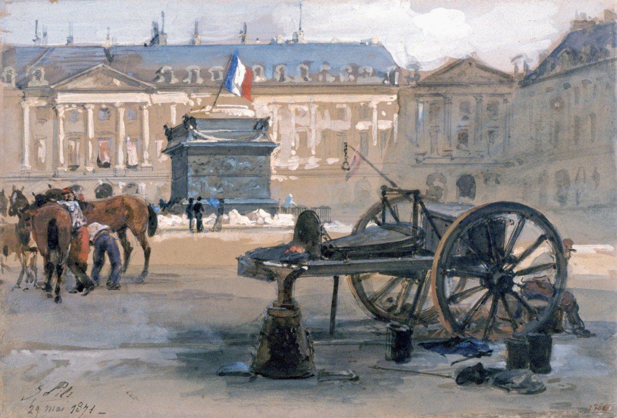 Der Fall der Vendôme-Säule, 29. Mai 1871 von Isidore Pils