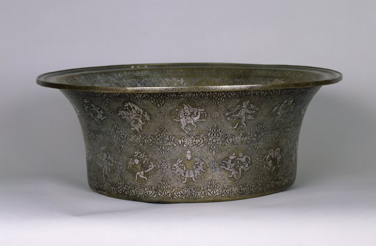 Becken mit dem Namen Sultan Al-Malik Al-Adil (1143-1218) Ayyubiden-Periode, 1238-40 von Islamic School