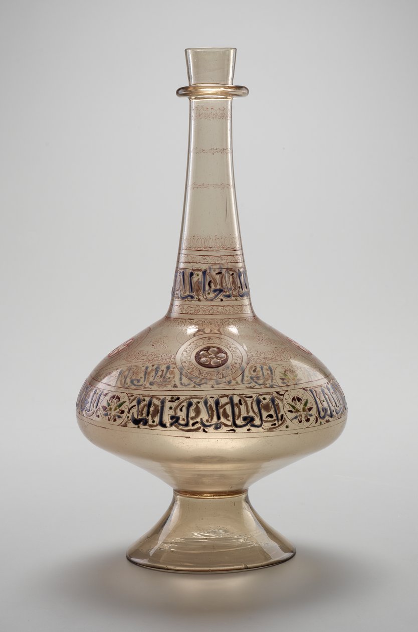 Flasche, in Auftrag gegeben von Dawud, Rasulid Sultan von Jemen, Mamluken-Dynastie, 1296-1321 von Islamic School