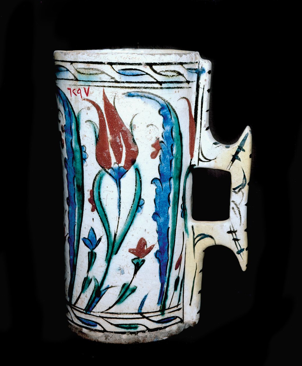 Islamische Kunst: Keramikkrug hergestellt in Anatolien (Türkei). 17. Jahrhundert. Kairo, Museum für Islamische Kunst von Islamic School