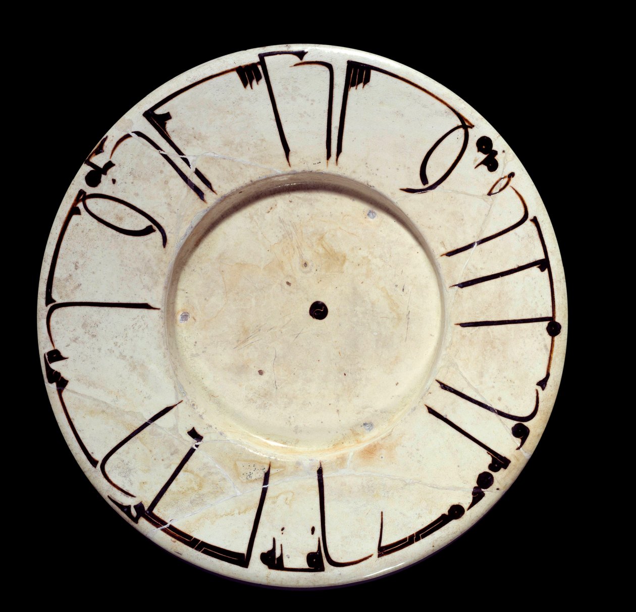 Islamische Kunst: große Keramikschale aus Samarkand im Iran. 9. oder 10. Jahrhundert. Paris, Louvre Museum von Islamic School