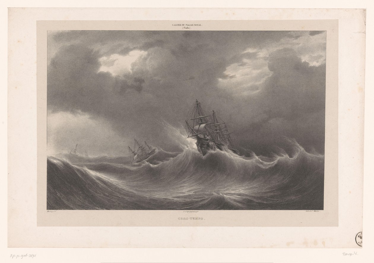 Schiffe auf stürmischer See (Schilderijen uit de collectie van het Palais Royal) von Isodore Laurent Deroy
