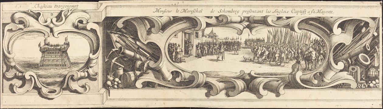 Die Belagerung von La Rochelle [Tafel 14 von 16; Set umfasst 1952.8.97-112] von Israel Henriet or Abraham Bosse after Jacques Callot