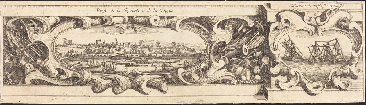 Die Belagerung von La Rochelle (Tafel 16 von 16; Set umfasst 1952.8.97-112) von Israel Henriet or Abraham Bosse after Jacques Callot