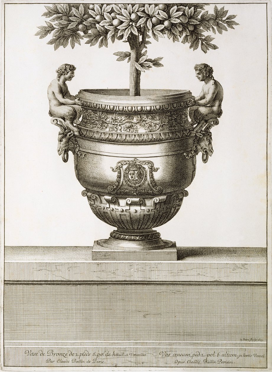 Bronzene Urnen für Zitrusbäume, Illustration aus 