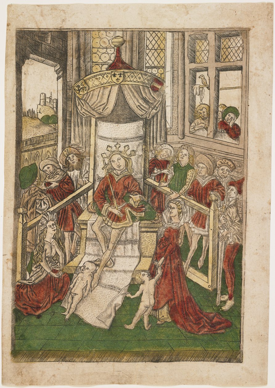 Das Urteil Salomos, ca. 1465 von Israhel van Meckenem the younger