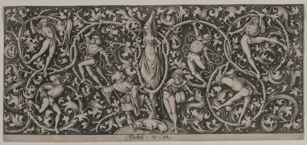 Ornament mit Tanz der Liebenden von Israhel van Meckenem