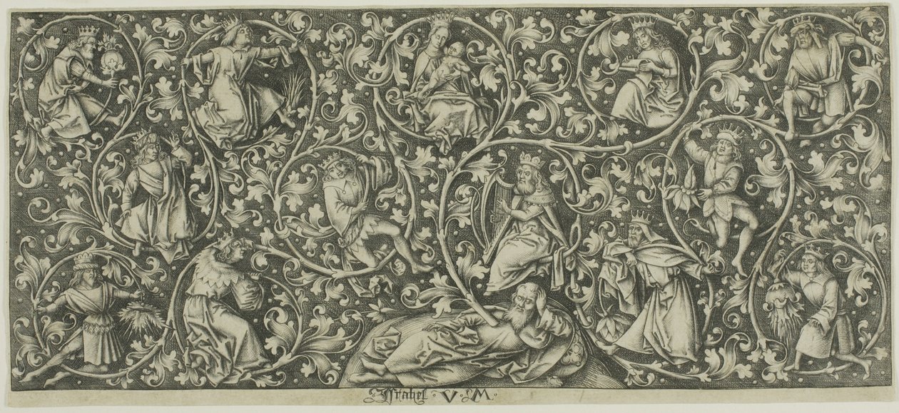 Ornament mit dem Baum Jesse von Israhel van Meckenem the younger
