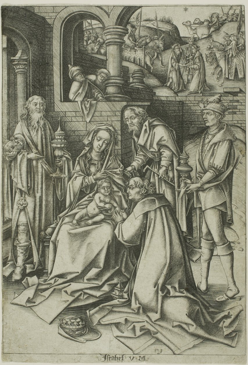 Die Anbetung der Könige von Israhel van Meckenem the younger