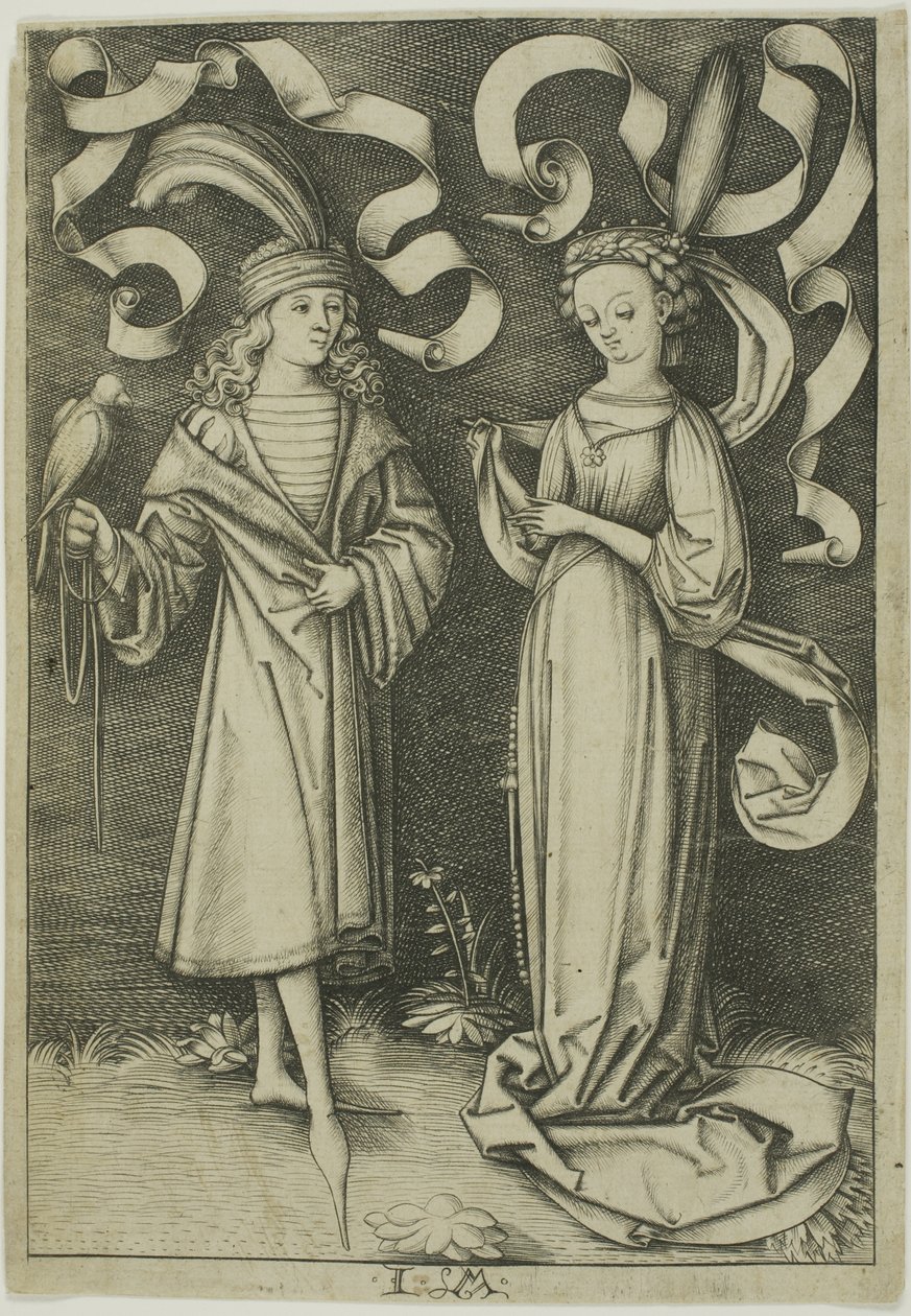 Der Falkner und die Dame von Israhel van Meckenem the younger