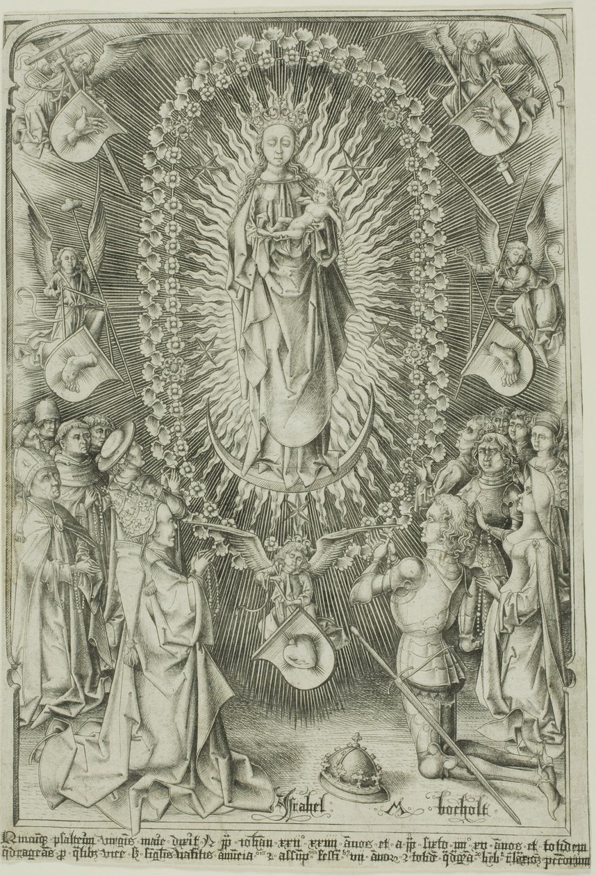 Die Madonna des Rosenkranzes von Israhel van Meckenem the younger