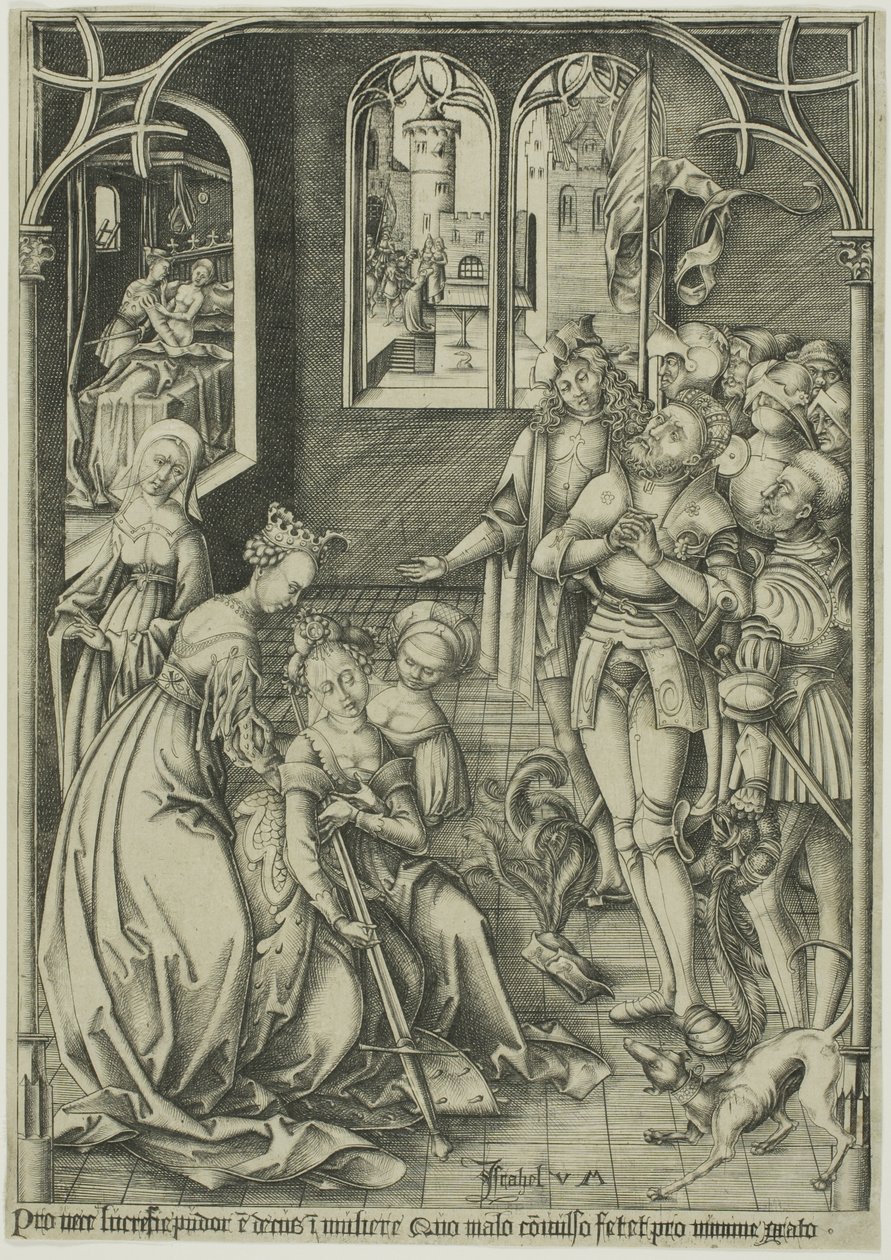 Der Selbstmord der Lucretia von Israhel van Meckenem the younger