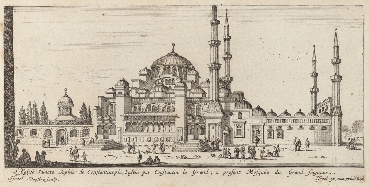 Die Kirche Hagia Sophia in Konstantinopel, erbaut von Konstantin dem Großen; jetzt Moschee des Großherrn von Israël Silvestre