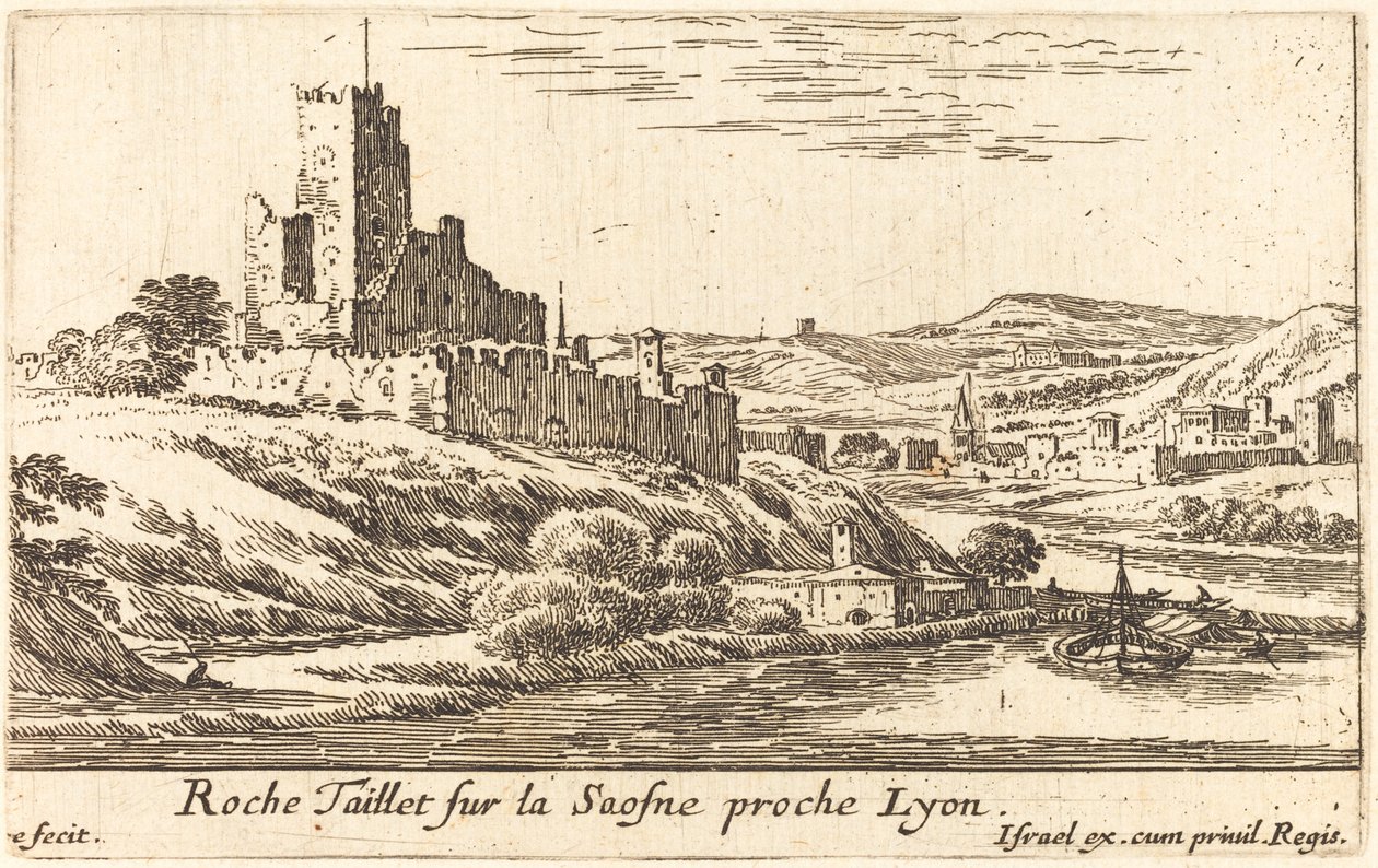 Roche Taillet an der Saosne nahe Lyon von Israël Silvestre